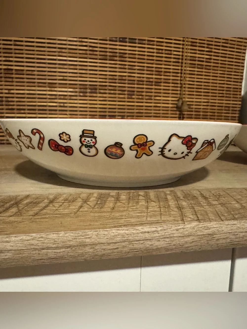 Sanrio Hello Kitty Christmas Gingerbread Ceramic Pasta Bowl (Set of 4)